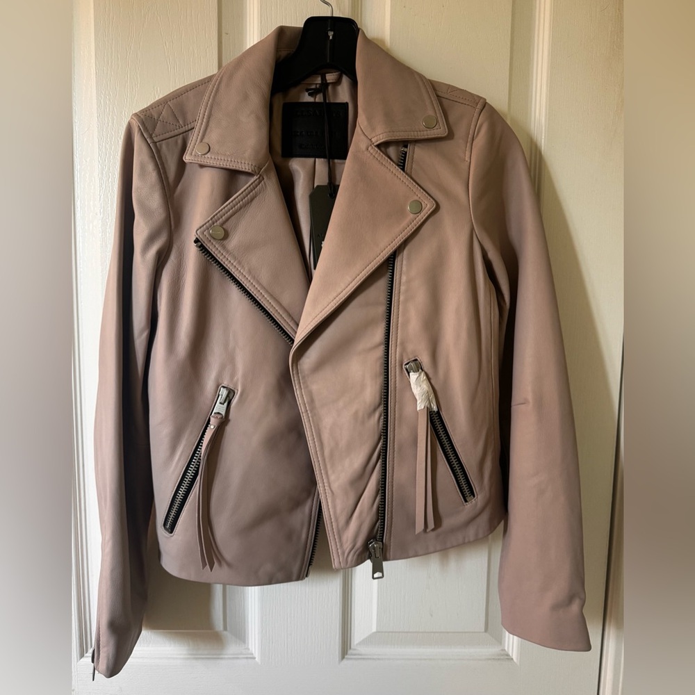 All Saints Blush Leather Jacket